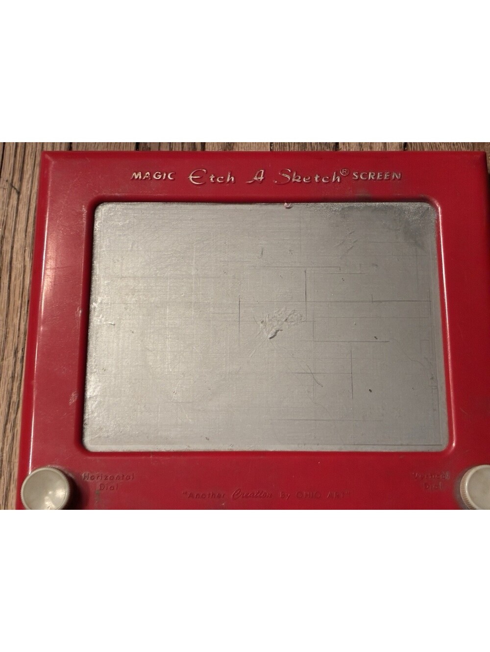 Ohio Art Magic Etch A Sketch Screen Model 505 Red Drawing Toy Vintage